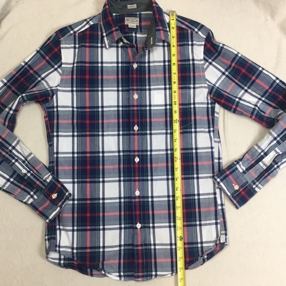 J Crew Slim Fit 100% Cotton summer plaid Shirt - Picture 4 of 8